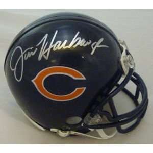 Jim Harbaugh Autographed Chicago Bears Mini Helmet  Sports 