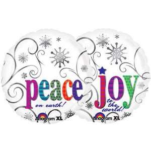    Peace on Earth Joy to the World 18 Mylar Balloon: Toys & Games