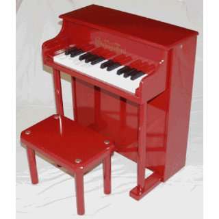   Childs Red Toy Piano 25 Key 2 Octave Traditional Spinet Toys & Games