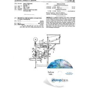  NEW Patent CD for METHOD OF CORE MOLDING AND EJECTING 