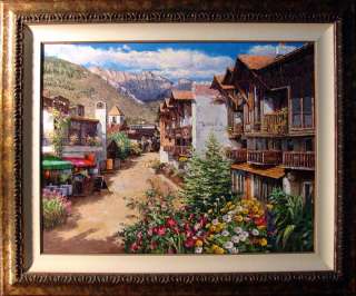 SAM PARK The Lodge in Vail Original Oil on canvas HandSigned with 