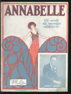 Annabelle 1923 JIMMY CARR Pretty Girl Vintage Sheet Music  