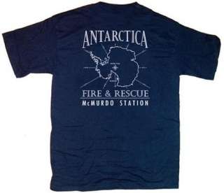 Antarctica McMurdo Fire Dept. South Pole T shirt XL  