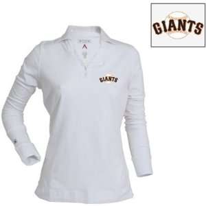 San Francisco Giants Womens Fortune Polo by Antigua   White Extra 