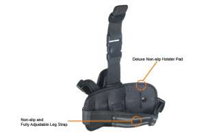 UTG Gun Holster Tactical Drop leg BLACK Left Handed Duty Pistol Belt 