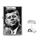 JOHN F. KENNEDY Flip Top Lighter Metal Chrome New GIFT