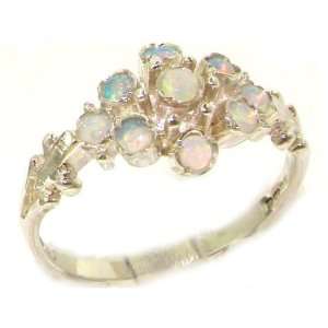  Unusual Solid Sterling Silver Natural Fiery Opal Ring with 