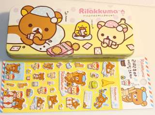 Rirakkuma Pencil Case & Character Stickers Japanese M  