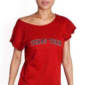  Texas Tech University Retro Off Shoulder Sweatshirt 