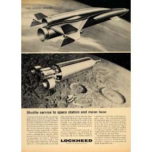   Ad Lockheed Aircraft Spacecraft NASA Moon Space   Original Print Ad