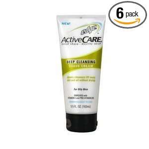 Edge Active Care Deep Cleansing Shaving Cream for Oily Skin   5.5 Oz 