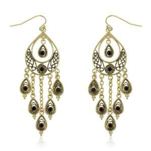  Syms Black Crystal Peacock Earring: Jewelry