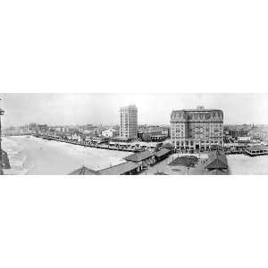 ATLANTIC CITY NEW JERSEY SKYLINE PANORAMA 1917