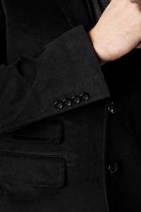 Mens True Religion Jeans Blk Stretch Velvet Tailored Blazer Jacket 