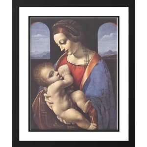  Da Vinci, Leonardo 20x23 Framed and Double Matted Madonna 