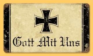 Gott Mit Uns German military WWII repro metal sign  