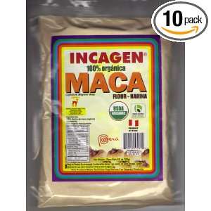 INCAGEN MACA FLOUR   HARINA Naturals Organic Raw Maca Powder, Andean 