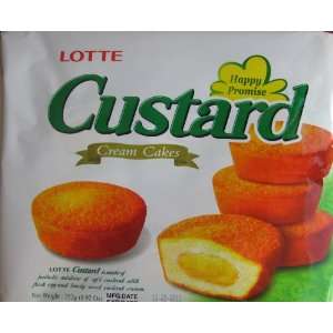 Lotte Custard Cream Cake, 0.81 Ounce: Grocery & Gourmet Food