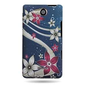  Hard Snap on Plastic RUBBERIZED With RAINBOW FLOWER Design 