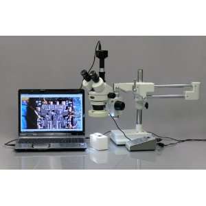 5x 90x Stereo 80 LED Ring Boom Microscope + 5M Camera  