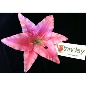   (Pink) Real Looking Large Tiger Lily Hair Clip. 