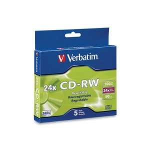  Verbatim CD RW, 80 Min, 16X 24X Ultra Speed, Branded, 700 