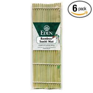 Eden Sushi Mats, Bamboo, Units (Pack of 6)  Grocery 