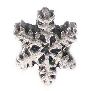  TOC BEADZ Snowflake 11mm Funky Slide on Bead Jewelry