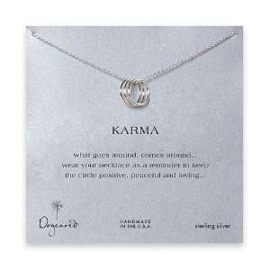  DOGEARED  Triple Ring Karma Necklace in Sterling Silver Jewelry