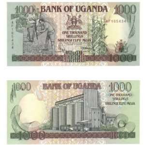  Uganda 1991 1000 Shillings, Pick 34a 