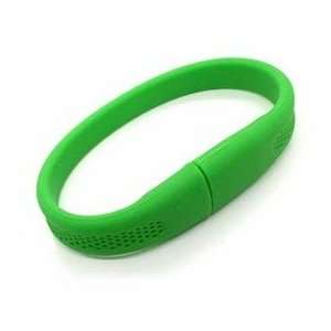  1GB Wrist Band USB 2.0 Flash Drive (Green) Electronics
