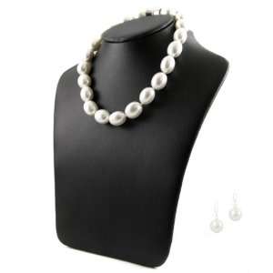 Gift Set Priscillas 16mm White Shell pearl Fashion Jewelry Set   18