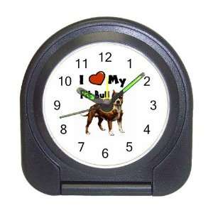 Love My Pit Bull Travel Alarm Clock 