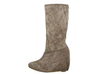 Shoes Foxy Ladies Pale Grey Leather Boots Sz 6M  