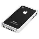 Apple IPhone 4, 4S PREMIUM ALUMINUM CHROME Metal Bumper Silver Case 