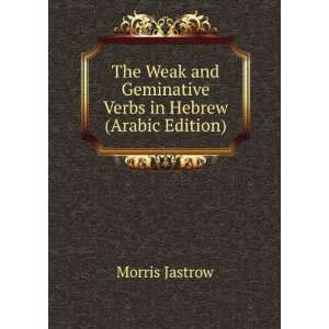   and Geminative Verbs in Hebrew (Arabic Edition) Morris Jastrow Books