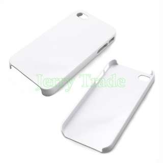 Ultrathin Smooth Satin Ceramic White Back Cover Hard Case for iPhone 4 