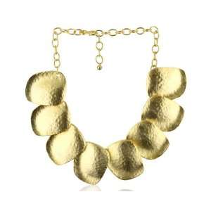 Kenneth Jay Lane Necklace   Hammered Flat Disc
