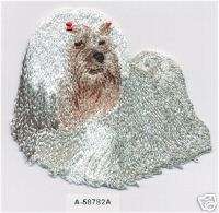 Lhasa Apso Dog Breed Embroidery Patch Applique  