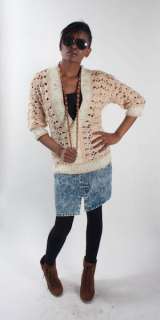 Vintage 80s STONEWASH Denim GRUNGE ROCK Mini Skirt Uk10  