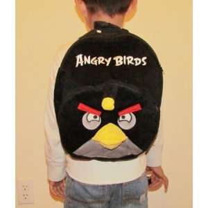  Black Angry Bird Plush Backpack (13x11) 