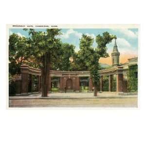 Cambridge, Massachusetts, View of the Broadway Gate Giclee Poster 