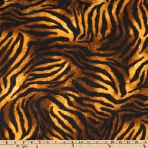   Fleece Tiger Black/Tan Fabric By The Yard Arts, Crafts & Sewing