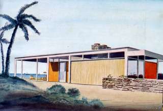 MID CENTURY MODERN ARCHITECTURE DRAWING & RENDERING  
