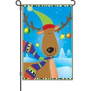  Randy Reindeer Decorative Garden Flag   12 x 18 Patio 