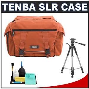  SLR Camera Case (Burnt Orange) + Tripod + Cleaning Kit for Canon 