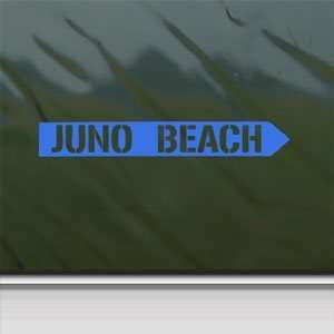  JUNO BEACH D Day Normandy WWII Road Sign Blue Decal Blue 