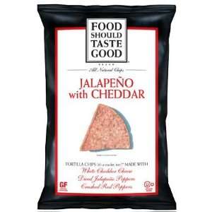 Food Should Taste Good   Jalapeno Cheddar Tortilla Chips   5 oz. (3 