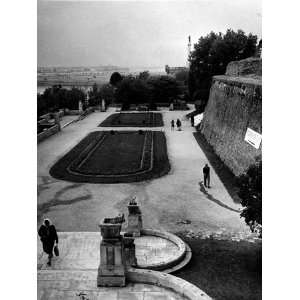  People Walking Through the Turkish Fort Photographic 