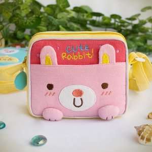 Cute Rabbit] Embroidered Applique Swingpack Bag Purse / Wallet Bag 